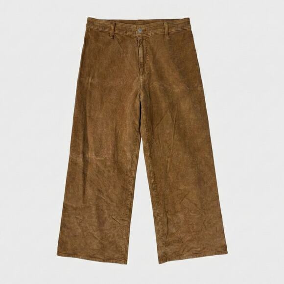 Universal Thread Pants - Universal Thread Womens 12R Brown Tan Sailor Wide Leg Corduroy Pants